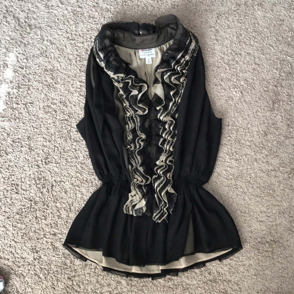 Robert Rodriguez by Target black ruffle top